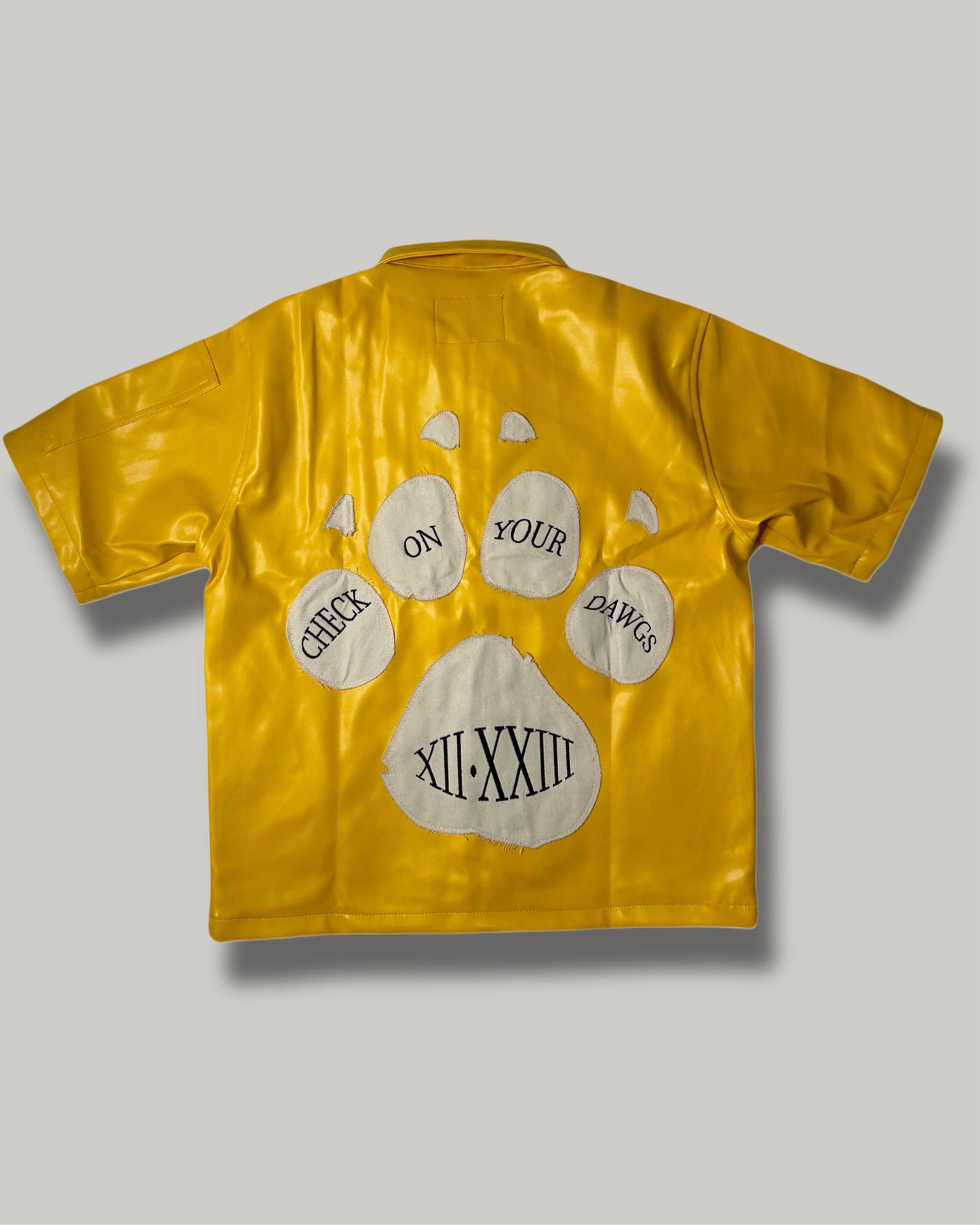 Statement leather shirt (Yellow)